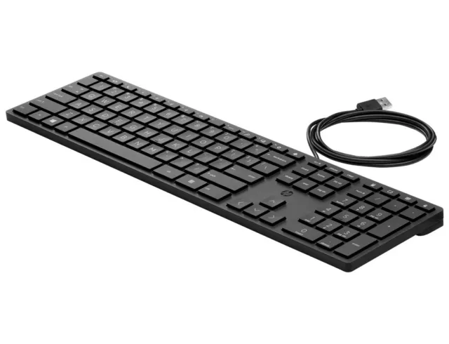 USB Keyboard / HP Tastatur 320K - Englisches Tastatur Layout - QWERTY - Schwarz