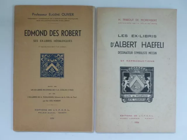 Les Ex-Libris Edmond Des Robert Albert Haefeli Tres Rares Metz Heraldiques Afcel