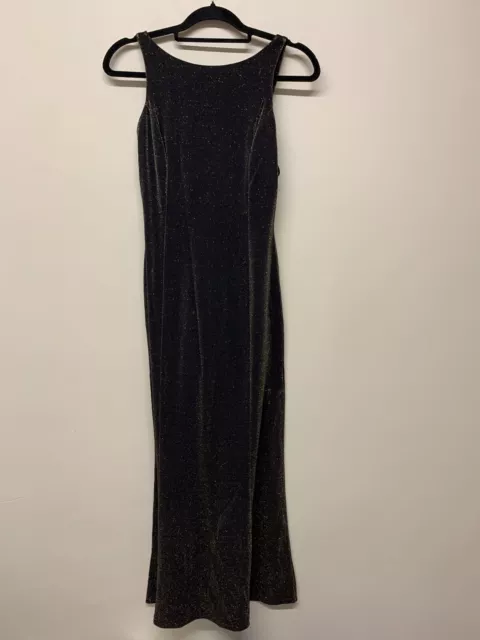 NEXT - Ladies Size 8 Full Length Black Sparkly Evening Dress - Immaculate