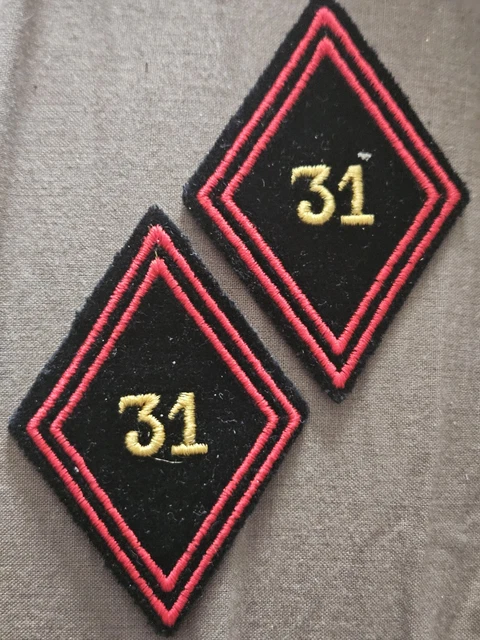 Losange tissu modèle 1945 patch 7° RA RÉGIMENT ARTILLERIE Officier
