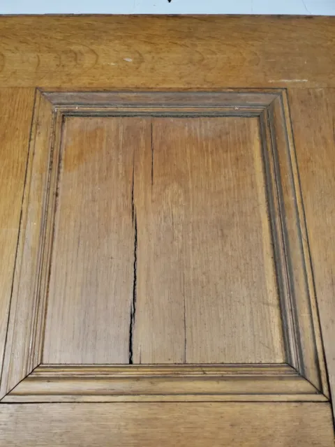 Huge Victorian  Oak Paneled Pocket Door 48 X 110 4
