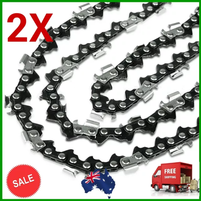 2X CHAINSAW CHAINS SEMI CHISEL 3/8LP 050 49DL FOR Talon 38CC 14" Bar AC3100 etc