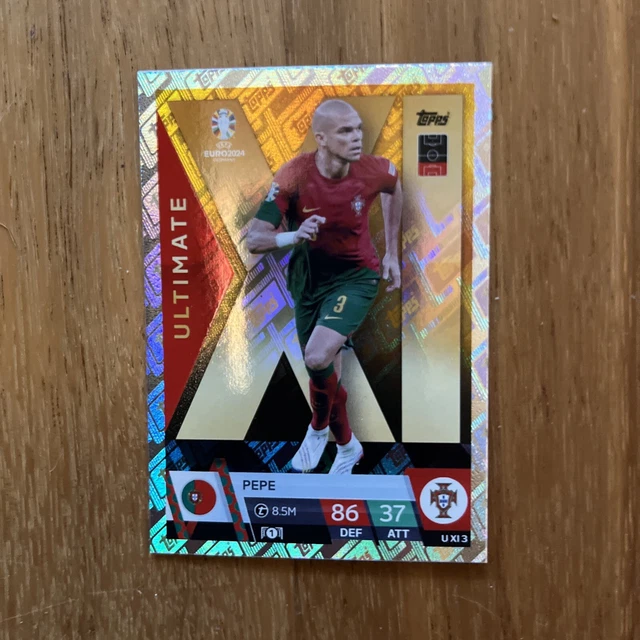 Carte Collection Pepe Portugal – Holo-Foil, Topps EURO 2024, U XI 3