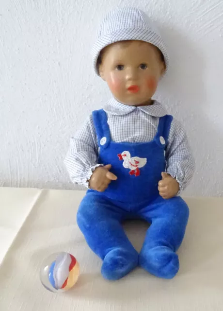 Käthe Kruse Puppe Modell Badebaby Floh in originaler Bekleidung von 1991/92