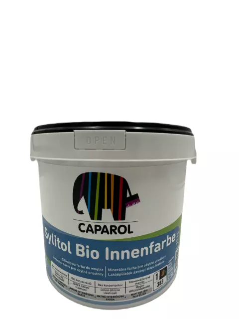 Caparol Sylitol Bio-Innenfarbe  ideal für Allerg - 2,5L Weiß lösungsmittelfreie