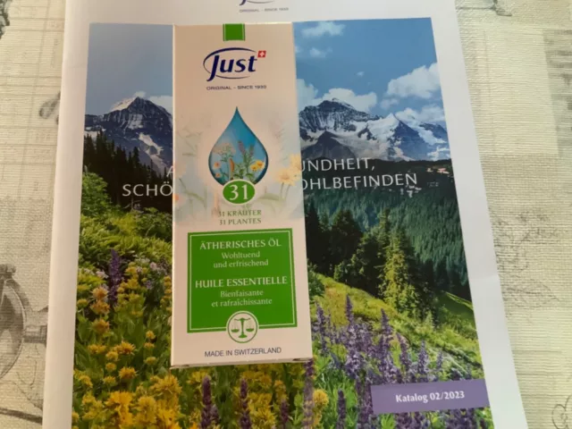 31 Kräuter, ätherische Öle, befreit Atemwege 75ml,Just swiss,WELLNESS ANTISTRESS