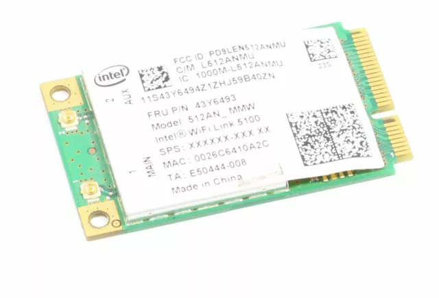 Intel 512AN Mmw Notebook Adaptateur Module WLAN Mini Pcie Carte sans Fil Utilisé