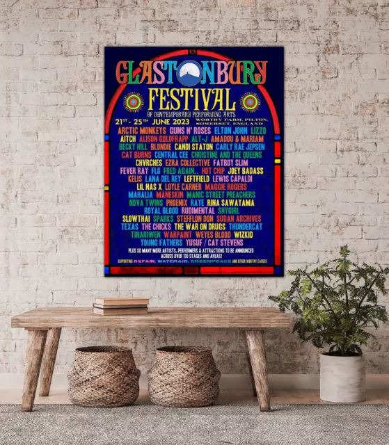 Glastonbury Festival 2023 Poster - A4 A3 A2 A1 No 1021