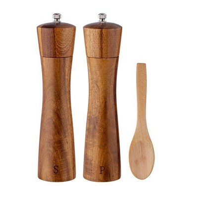 Dianoo Macina Pepe Di Legno Regolabile Ceramica Macina Sale E Pepe In Legno 8 Pollici 