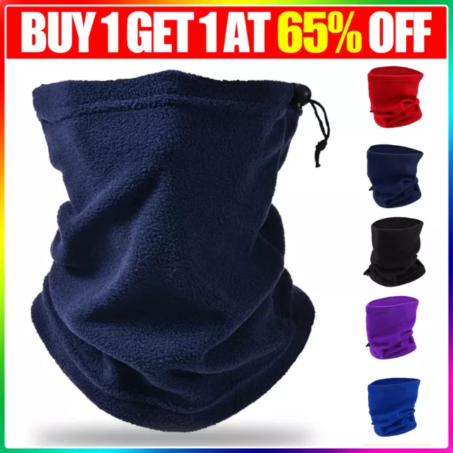 Thermal Fleece Snood Neck Warmer Scarf Warm Winter Ski For Men Women Winter UK