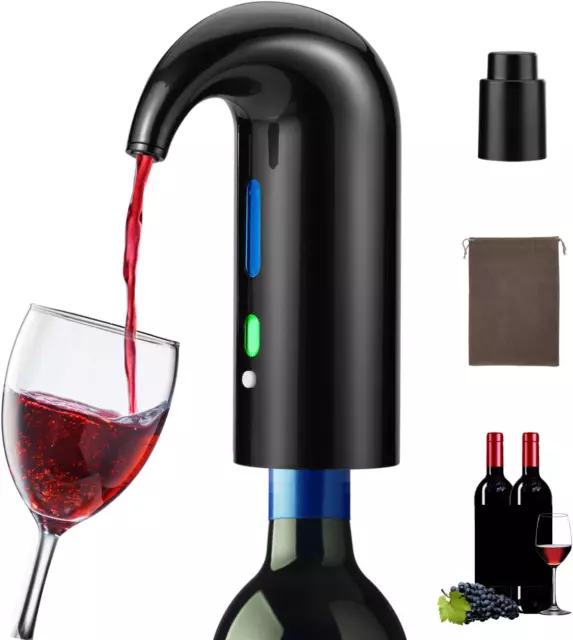 Electric Wine Aerator, Portable One-Touch Wine Pourer Decanter, Multi-Smart Auto