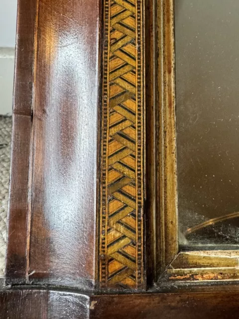Edwardian Inlaid Large Over-mantel Mirror With Gold Detail. 3