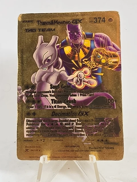 mewtwo and thanos pokemon card So my cousin showed me more of her Pokmon cards. : r/pokemoncards