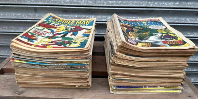 Bulk Lot SPIDER-MAN COMICS WEEKLY Comics Run Set Of 178 Marvel Comics 1973-