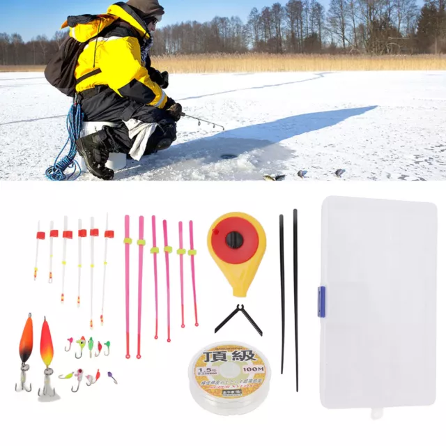 (gelb) Ice Fishing Jig Set Mini-Eisangelrute Und Wasserdichtes