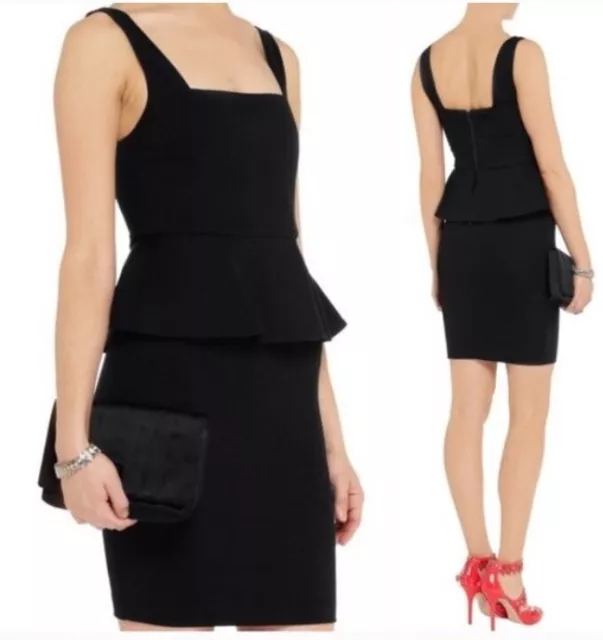 Alice + Olivia Georgina Peplum Dress Black Size 10