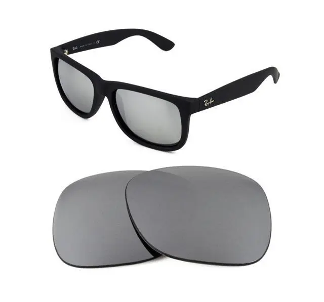 Nuove lenti polarizzate argento ghiaccio di ricambio per occhiali da sole Ray Ban RB4221 50 mm