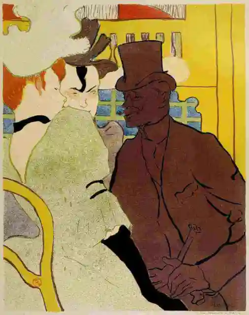 A4 Photo Toulouse Lautrec Flirt An Englishman at the Moulin Rouge 1892 Print Pos
