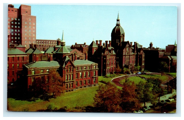 POSTCARD Johns Hopkins Hospital Baltimore Maryland MD Red Brick Buildings