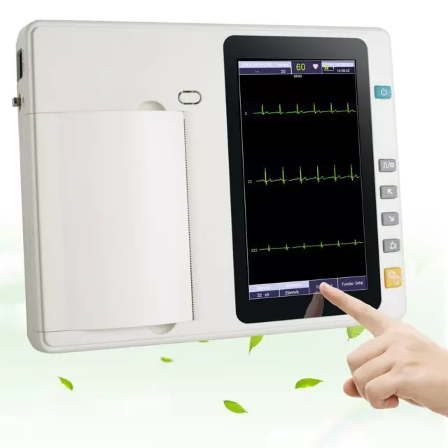 Carejoy Portable ECG Machine 7 Touch Screen LCD Monitor for Home  Pro Use -