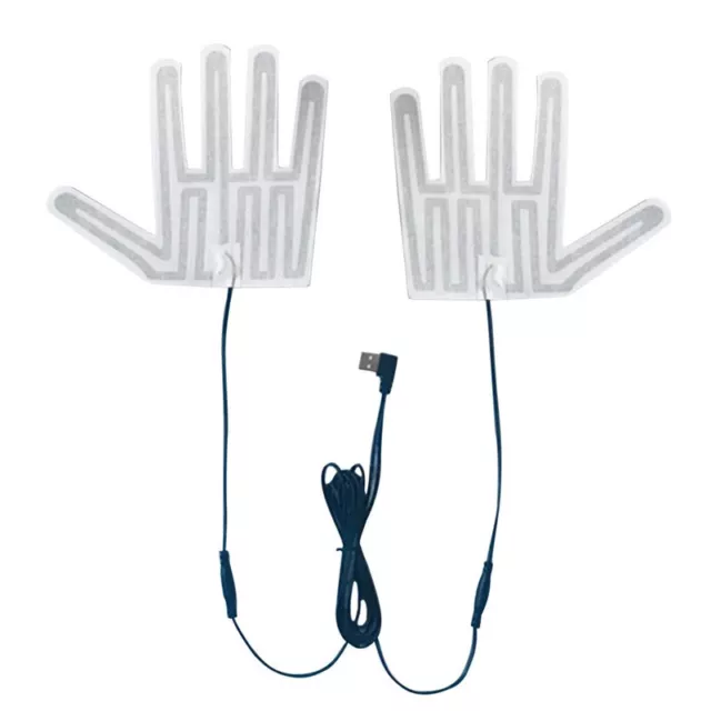Gants chauffants USB Coussin chauffant pour gants chauds d'hiver à cinq doigts