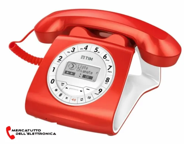 TELEFONO FISSO A Filo da Casa Tim Sirio Classic, Rosso EUR 36,99
