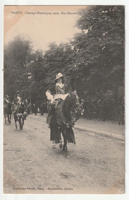 NANCY - CPA 54 - Cortège Historique 1909 - Duc Charles IV