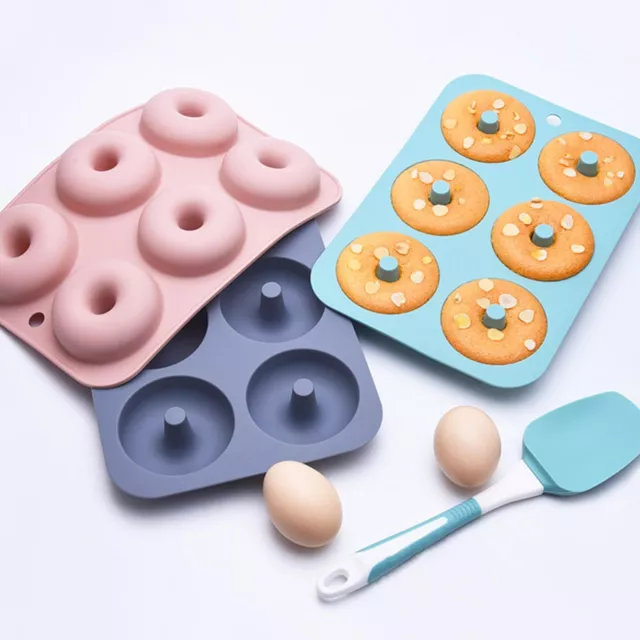 3pcs Silicone Donut Mold Muffin Chocolate Cake Cookie Doughnut Baking Mould Tray