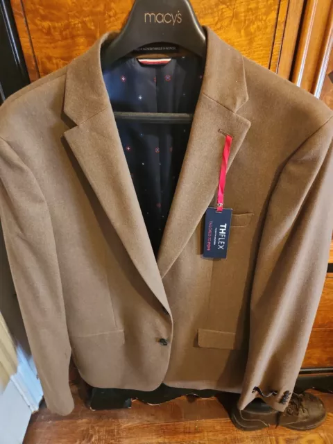 Tommy Hilfiger Men's Modern-Fit Solid Sport Coat (Vicuna, 42L) original cost 295 Tommy Hilfiger Men's Modern-Fit Solid Sport Coat (Vicuna, 42L) original cost 295