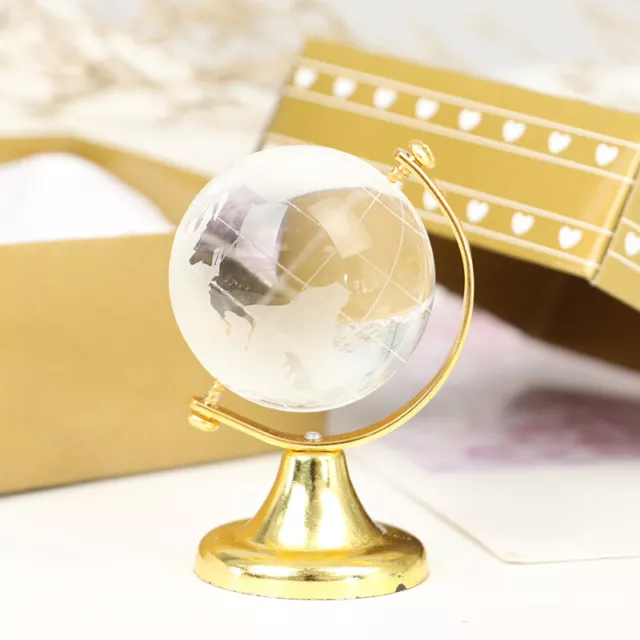 Soporte Dorado Cristal Globo Mundial Muebles para el Hogar Brithday Regalo con Decoración B ZR