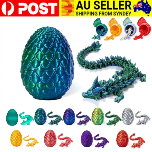 3D Printed Dragon in Egg Dragon Scale Egg Flexible Fidget Toys Birthday Gifts AU