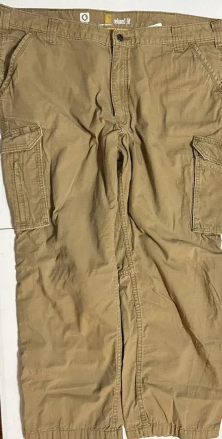 CARHARTT FORCE RIPSTOP Relaxed Fit Cargo Pants Tan Mens Size 42x30 ...