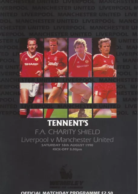 Liverpool v Manchester United - 1990 FA Charity Shield - Football Programme