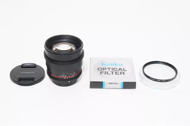 Rokinon 85mm f/1.5 AS IF UMC Lens for Sony Alpha A Mount EX+ T1.5 Cine