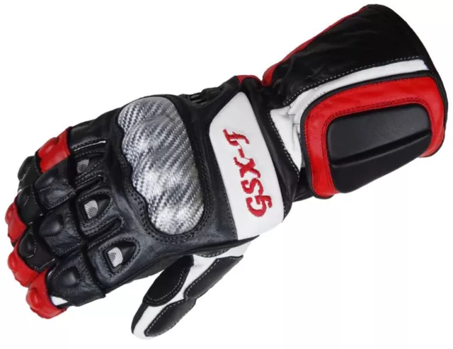 Bangla Motorradhandschuhe Motorrad Handschuhe rot schwarz Suzuki GSX-F LOGO S-XL