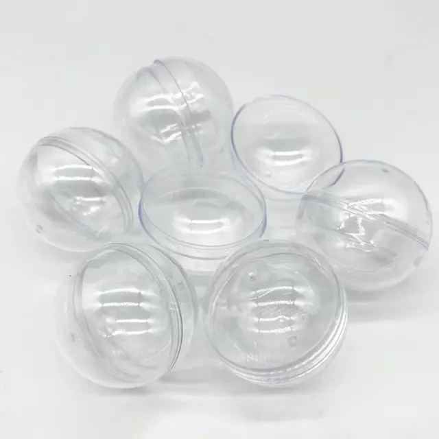 10Pcs Transparent PP Vending Machine Empty Round Toy Capsules-28mm Dias US