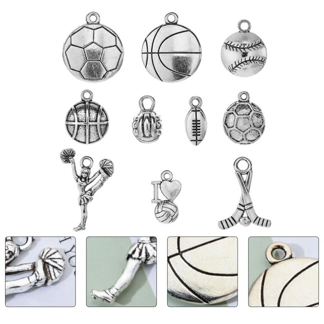 10 Pcs Jewelry Making Accessories Series Pendant House Gifts Key Chain