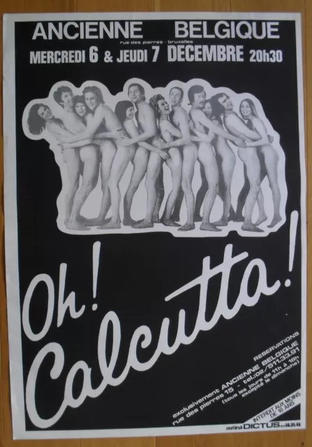 OH ! CALCUTTA ! original vintage silkscreen theater poster sam shepard