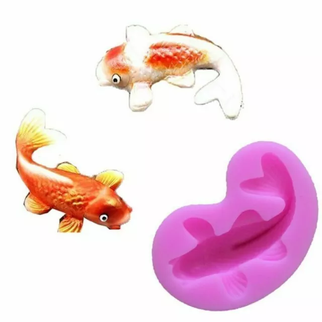 3D Fish Silicone Fondant Mould Cake Mold Chocolate Baking Sugarcraft Decor Tool