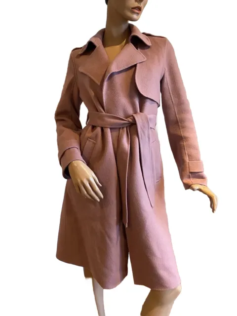 Theory Coat Wool Cashmere Size P UK XS/S Dusky Pink