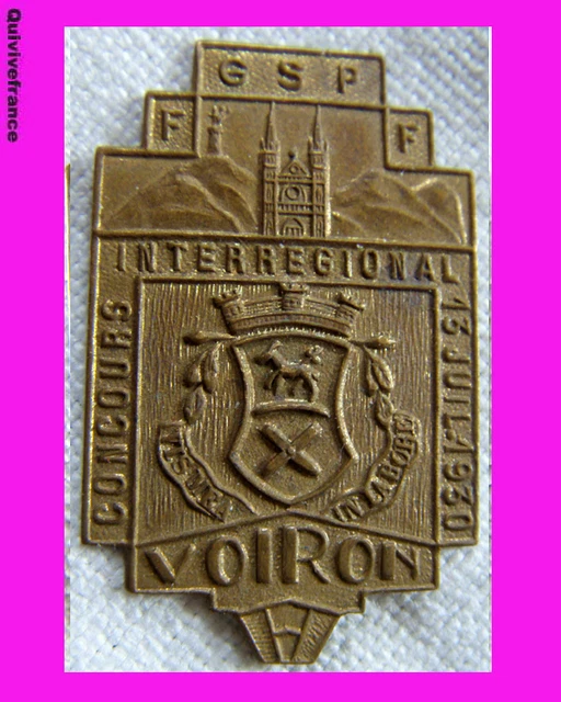 Insigne FGSPF Lyon 1934 - Fédération Gymnastique Sportive Des Patronages De France - Concours Interrégional