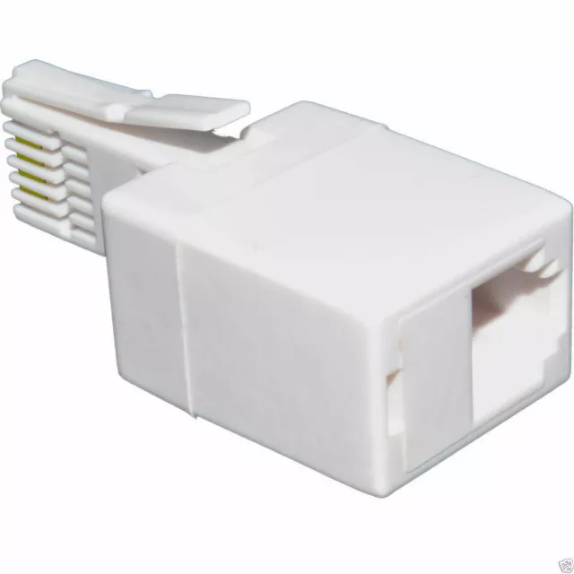 BT 431A Plug to 4 Pin RJ11 Socket Telephone Cable Adapter [006037]