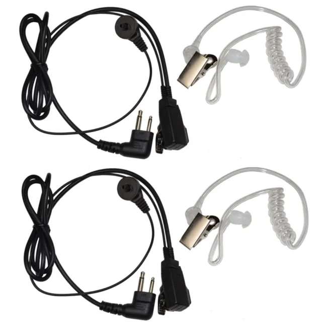 2x HQRP Mic Earpiece Headset for Motorola CLS1110 CLS1410 CLS1413 CLS1450 VL50