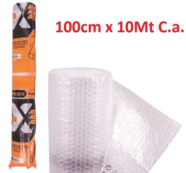 2 Rotoli Di Pluriball A Bolle D'Aria - 50 Cm X 100 M, Trasparente - Foto 9