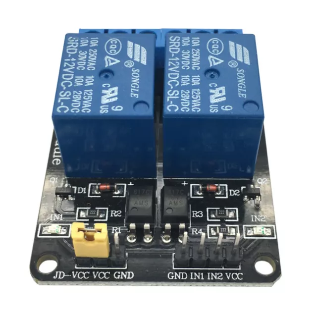 2 Way 2 Channel Relay Module 5V with Optocoupler Protection Relay for Arduino b