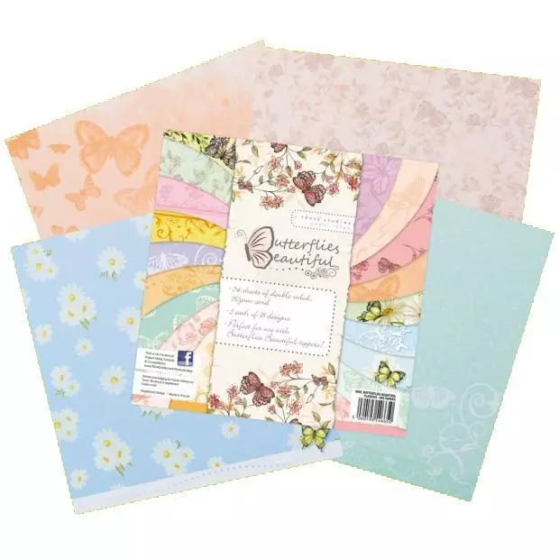 Beautiful Butterfly Papers 18 X 8" X 8" Sample Packs Great For Cards And Crafts