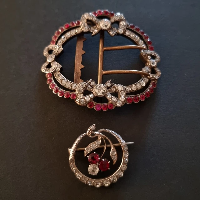 Broche Ancienne Art Déco – Argent Massif 925 Et Onyx – Bijou Vintage
