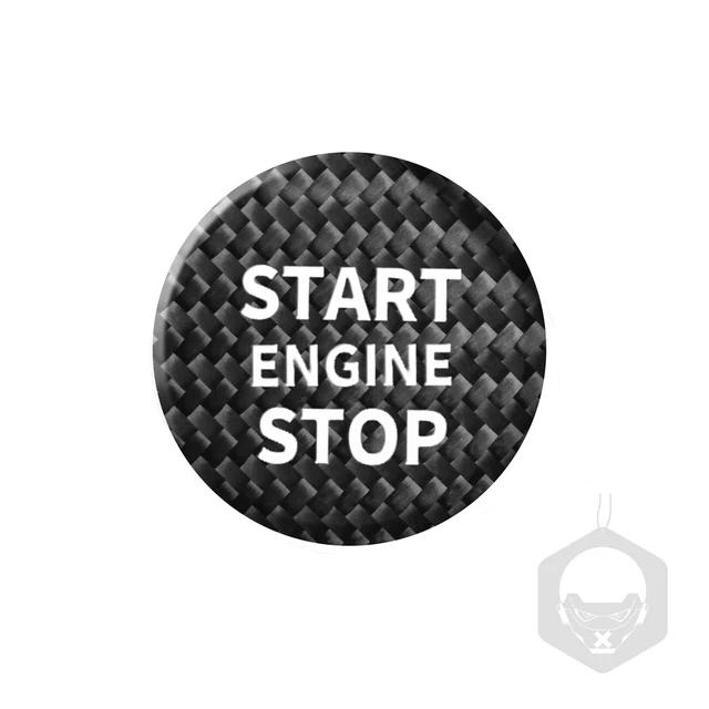 Kohlefaser Automotor Start Stop Knopf Zünd Aufkleber Trimmen für Volkswagen A
