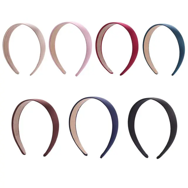 fr Girls Daily Hairdressing Props Wide Headband Women Simple Solid Color Hair Ho