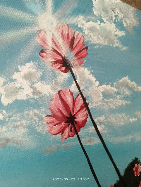 Quadro dipinto a mano acrilico su tela 30x40  "IN PRIMAVERA"